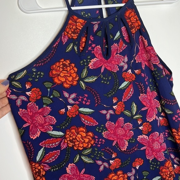 PaperMoon Anthropologie Floral Halter Flowy Tank Top Blouse - Picture 3 of 6